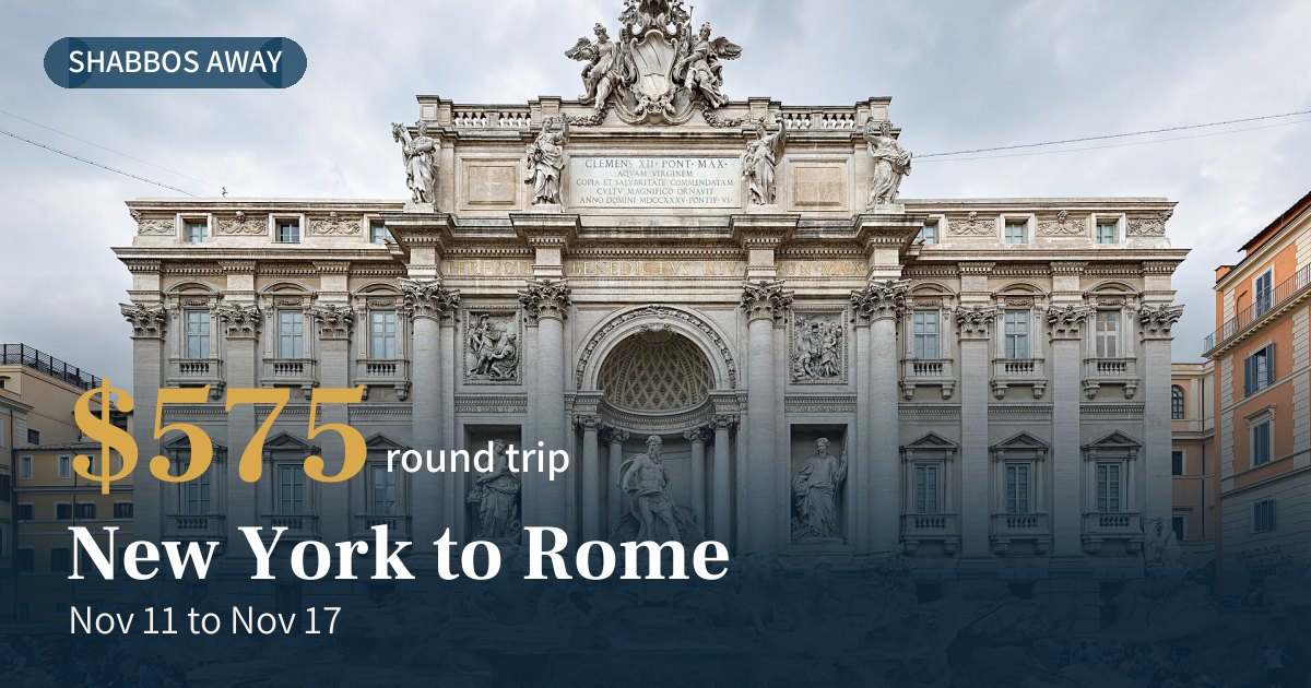 NYC to Rome Round Trip from $575 via TAP Portugal